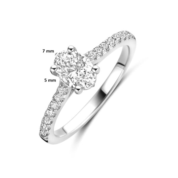 ring zirkonia zilver gerhodineerd - Afbeelding 4