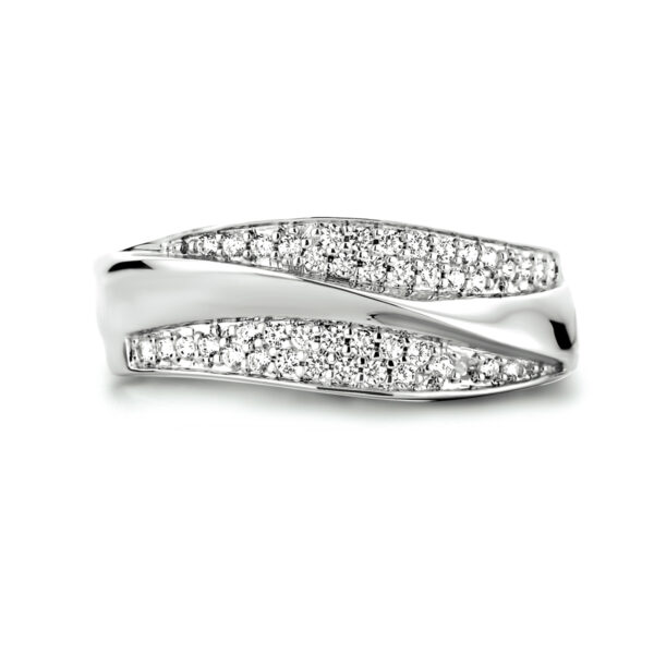ring zirkonia zilver gerhodineerd - Afbeelding 4