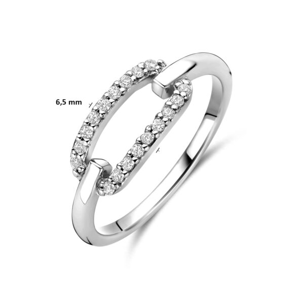 ring zirkonia zilver gerhodineerd - Afbeelding 4