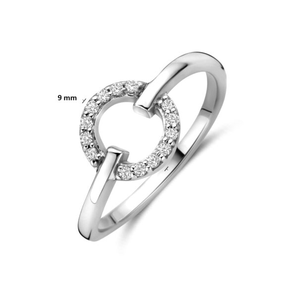 ring zirkonia zilver gerhodineerd - Afbeelding 4