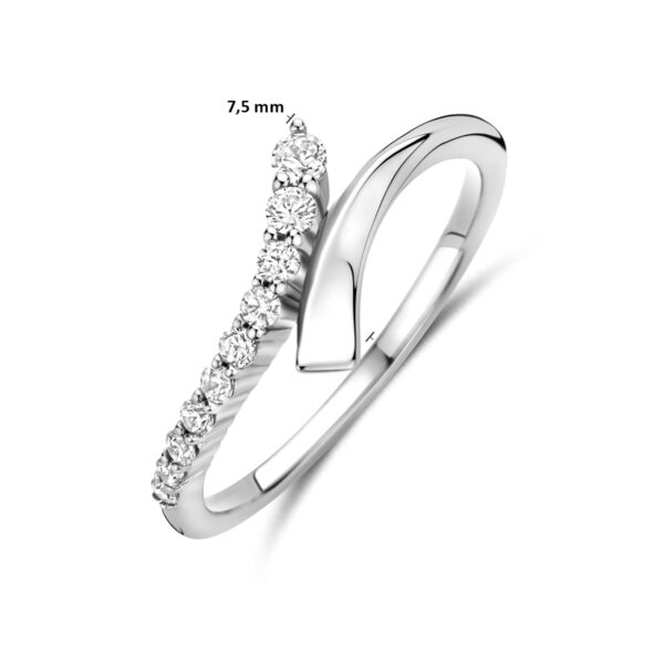 ring zirkonia zilver gerhodineerd - Afbeelding 4