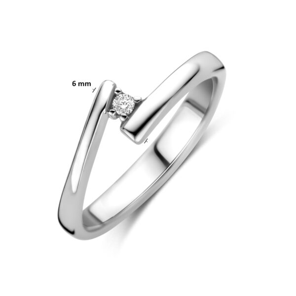 ring zirkonia zilver gerhodineerd - Afbeelding 4