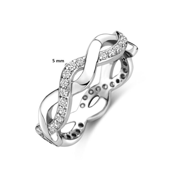 ring zirkonia zilver gerhodineerd - Afbeelding 4