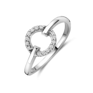 ring zirkonia zilver gerhodineerd