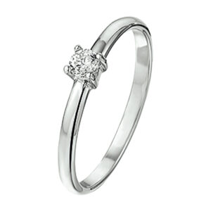 ring zirkonia zilver gerhodineerd