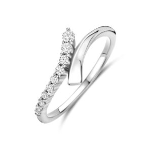 ring zirkonia zilver gerhodineerd