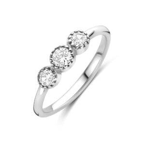 ring zirkonia zilver gerhodineerd