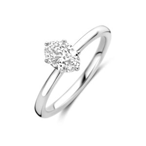 ring zirkonia zilver gerhodineerd