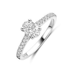ring zirkonia zilver gerhodineerd