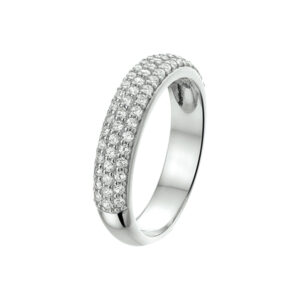 ring zirkonia zilver gerhodineerd