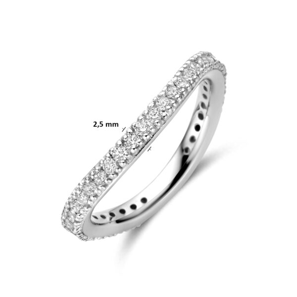 ring zirkonia zilver gerhodineerd - Afbeelding 5