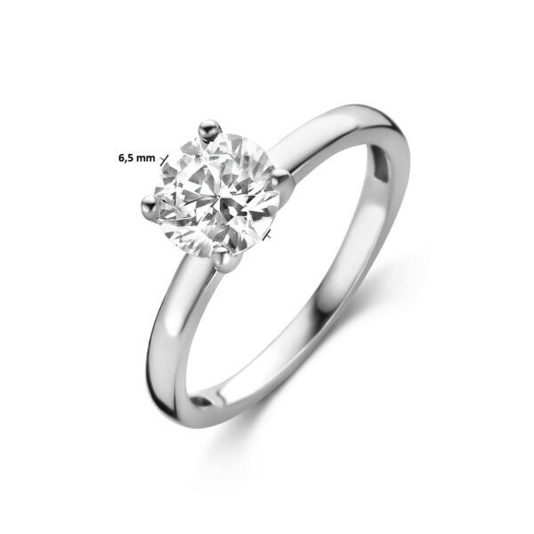 ring zirkonia zilver gerhodineerd - Afbeelding 5