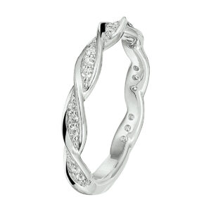 ring zirkonia zilver gerhodineerd