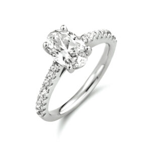 ring zirkonia zilver gerhodineerd