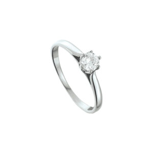 ring zirkonia zilver gerhodineerd