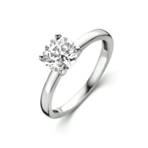 ring zirkonia zilver gerhodineerd