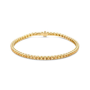 tennisarmband geel saffier 1.786ct 14K geelgoud