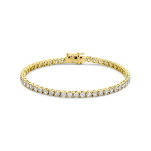 tennisarmband lab grown diamant 5.00ct g si 3,2 mm 17,5 cm 14K geelgoud