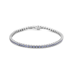 tennisarmband saffier 1.786ct 18cm 14K witgoud