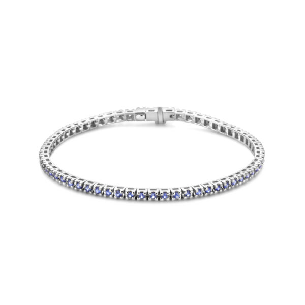 tennisarmband saffier 1.786ct 18cm 14K witgoud