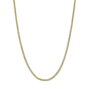 tenniscollier diamant 7.00ct h si 3,0 mm 42 cm 14K geelgoud