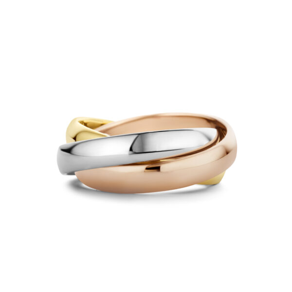 trinity ringen tricolor 14K tricolor goud - Afbeelding 3