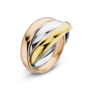 trinity ringen tricolor 14K tricolor goud