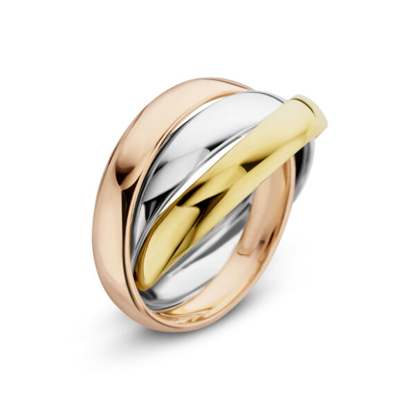 trinity ringen tricolor 14K tricolor goud