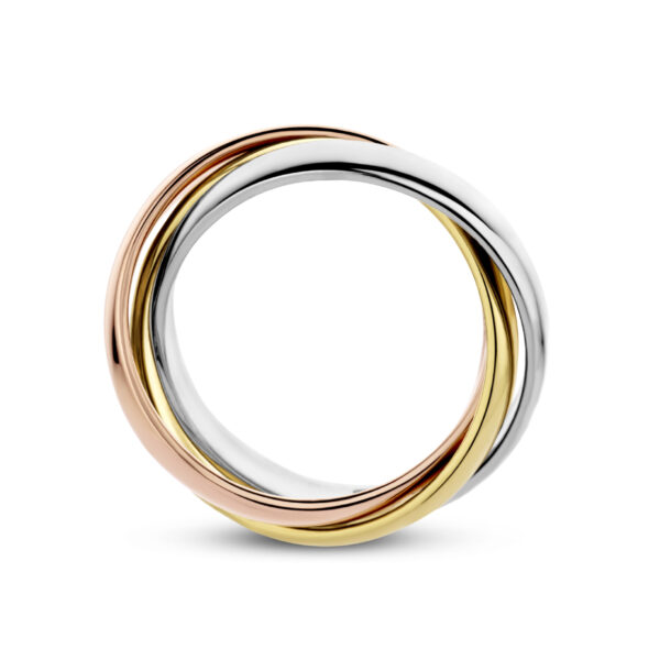 trinity ringen tricolor 14K tricolor goud - Afbeelding 4