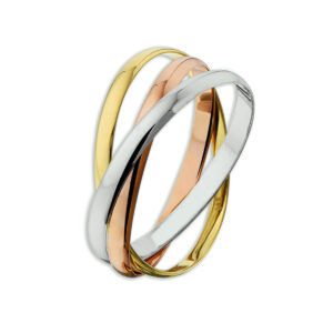trinity ringen tricolor 14K tricolor goud