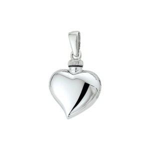 urnhanger hart zilver gerhodineerd