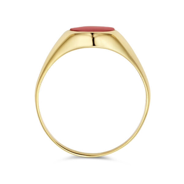 zegelring carneool 14K geelgoud - Afbeelding 4