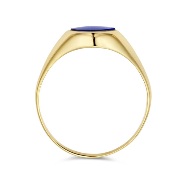 zegelring lapis 14K geelgoud - Afbeelding 4