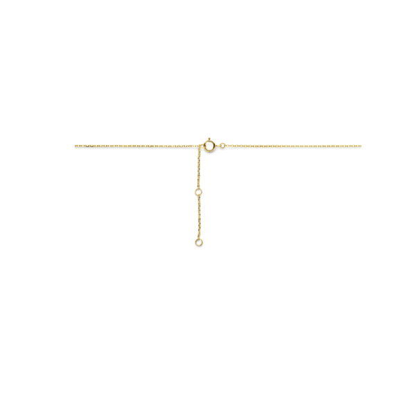 9k collier hartje 41 - 43 - 45 cm 9K geel kleurig - Afbeelding 3