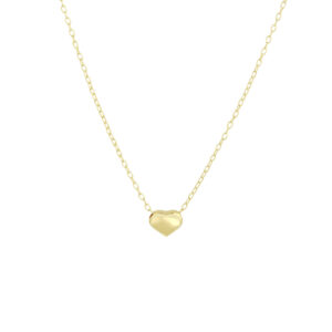 9k collier hartje 42 - 45 cm 9K geel kleurig