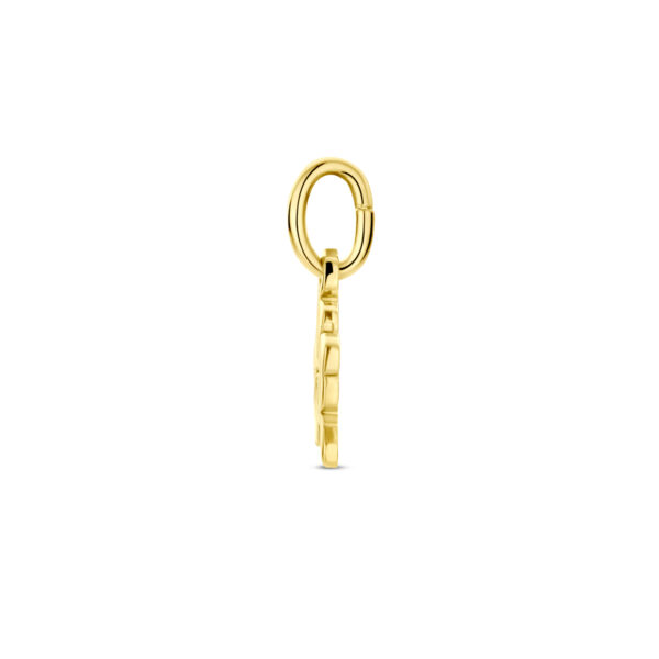9k hanger klavertje 7,5 mm 9K geel kleurig - Afbeelding 3