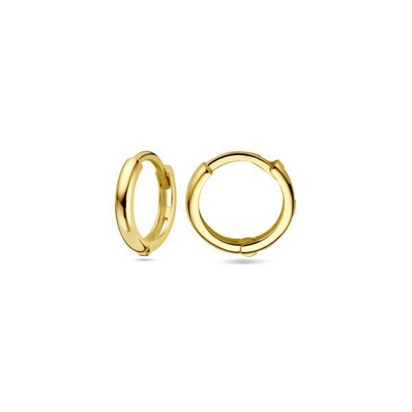 9k klapoorringen 11 mm 9K geel kleurig - Afbeelding 3