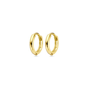 9k klapoorringen 11 mm 9K geel kleurig