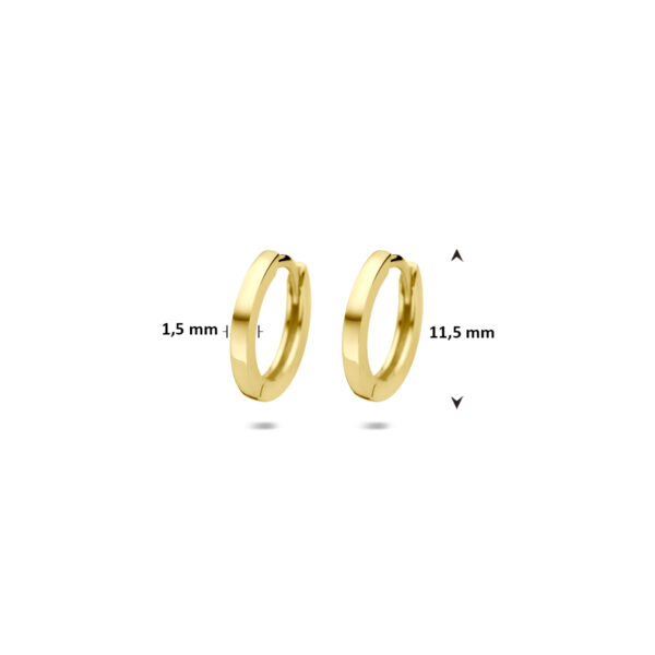 9k klapoorringen 11,5 mm 9K geel kleurig - Afbeelding 4