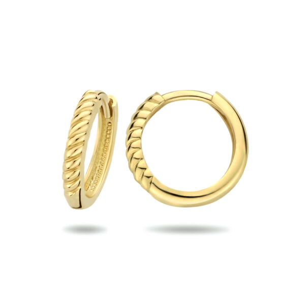 9k klapoorringen 13 mm 9K geel kleurig - Afbeelding 3