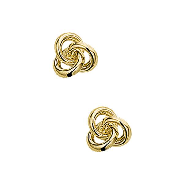 9k oorknoppen 7 mm 9K geel kleurig