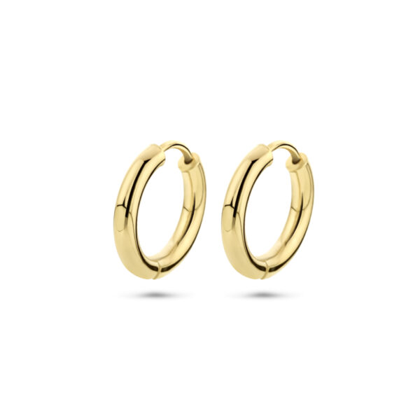 9k oorringen 15 mm 9K geel kleurig