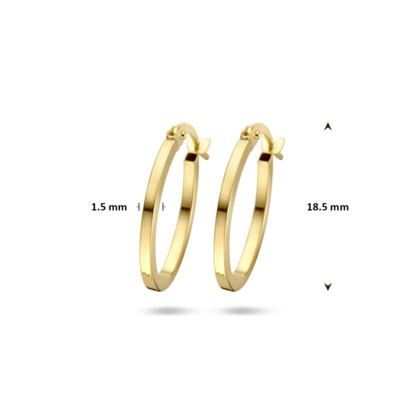 9k oorringen 18,5 mm 9K geel kleurig - Afbeelding 4