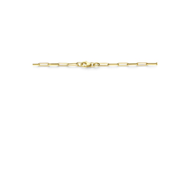 Collier paperclip vierkante buis 3,0 mm 45 cm 18K geelgoud - Afbeelding 3