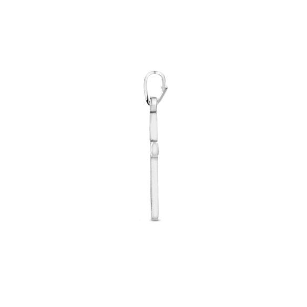 Hanger kruis gehamerd 20 mm zilver gerhodineerd - Afbeelding 3