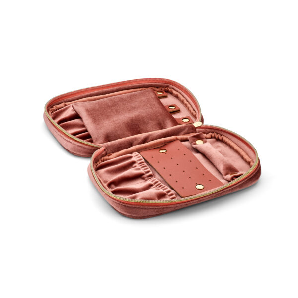 Sieradenbox soft 180 x 105 x 55 mm roze toebehoren - Afbeelding 2