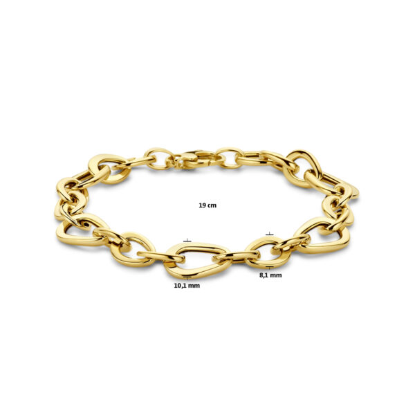 armband 10 mm 19 cm 14K geelgoud - Afbeelding 3