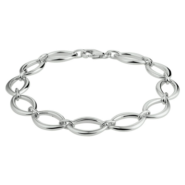 armband 10 mm 19 cm zilver gerhodineerd