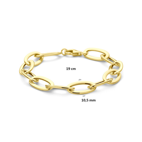 armband 10,5 mm 19 cm 14K geelgoud - Afbeelding 3