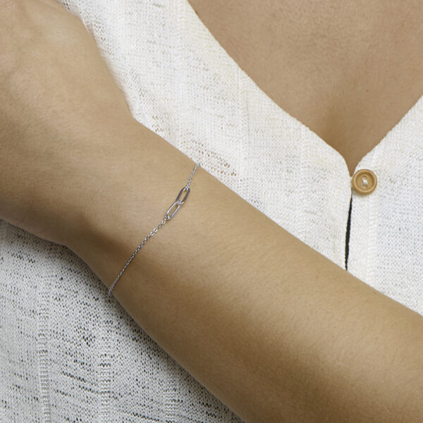 armband 1,2 mm 16,5 + 2 cm zilver gerhodineerd - Afbeelding 2